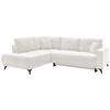 Ecksofa Texas Recr-Links Creme S: 203x259 cm - Creme/Schwarz, KONVENTIONELL, Holz (203/259cm)
