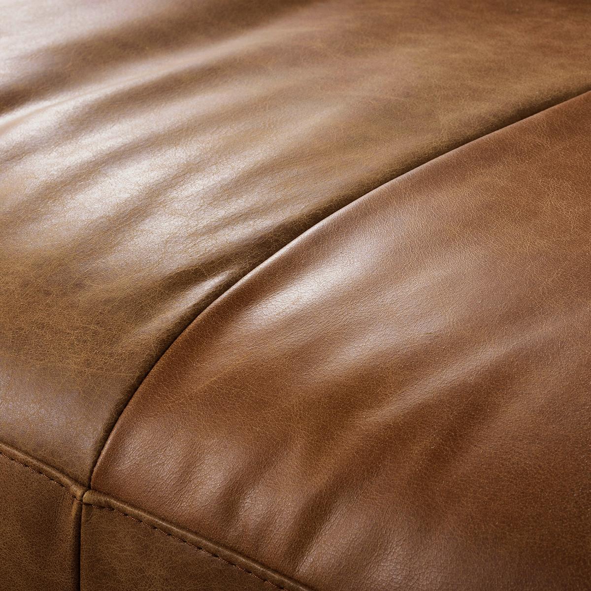 Ecksofa Berlin Cognac S: 172 cm - Cognac/Schwarz, Design, Leder (172/313cm) - Livetastic