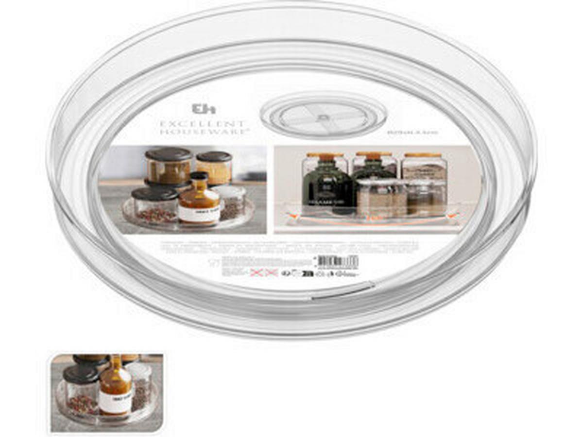 Hűtőszekrény Rendszerező Forgatható - áttetsző, Basics, műanyag