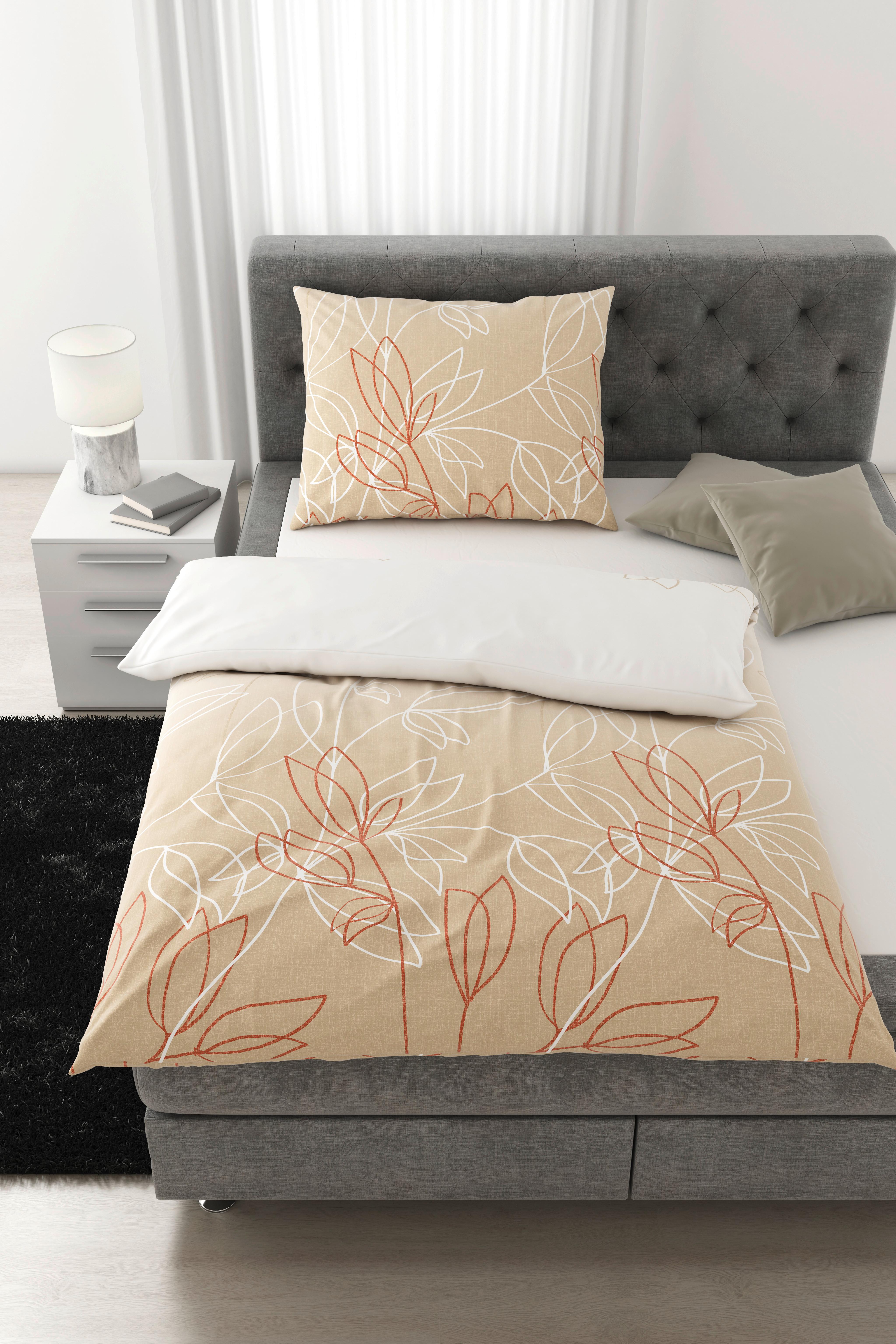 Povlečení Vera, 140/200cm, Béžová - béžová, Konvenční, textil (140/200cm) - Premium Living