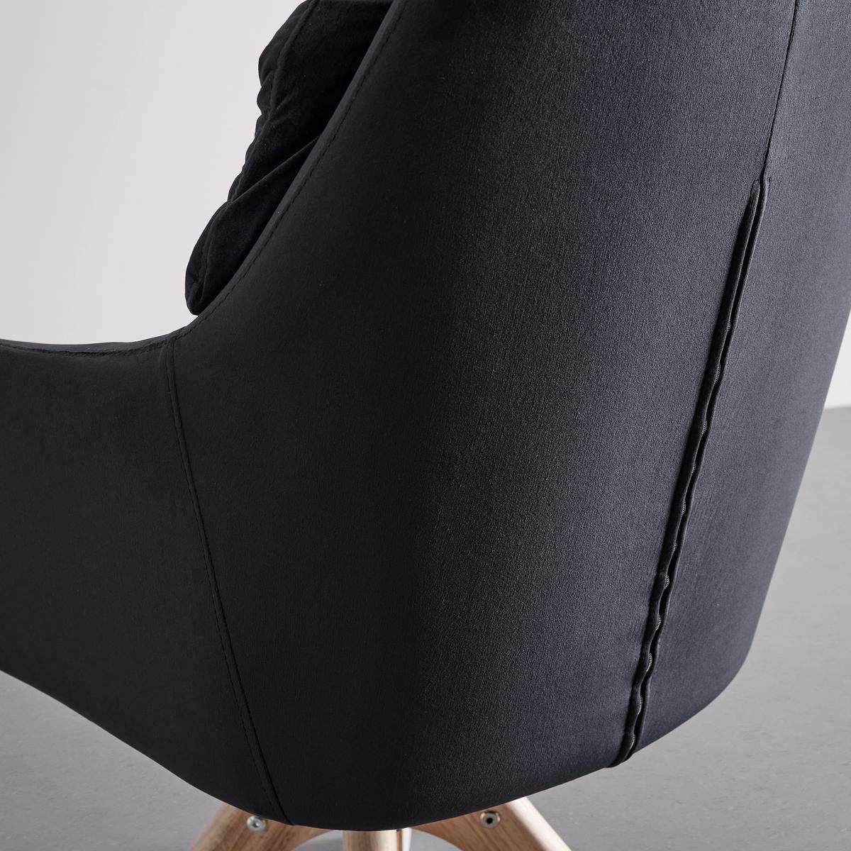 Stolička JUANA čierna - čierna/prírodná farba, Modern, kov/drevo (61/93/65cm) - Bessagi Home