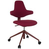 Drehstuhl Paliano Rot B: 58 cm - Rot, MODERN, Kunststoff/Textil (58/87 - 97/57cm) - MID.YOU