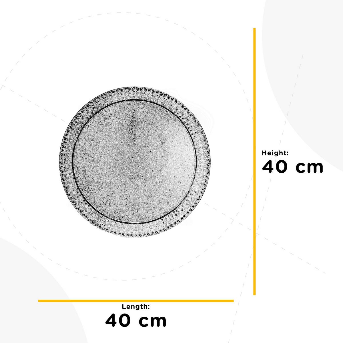 LED-Deckenleuchte Giulia Klar Chromfarben L:40cm - Klar/Chromfarben, Basics, Kunststoff/Metall (40/40/13cm)