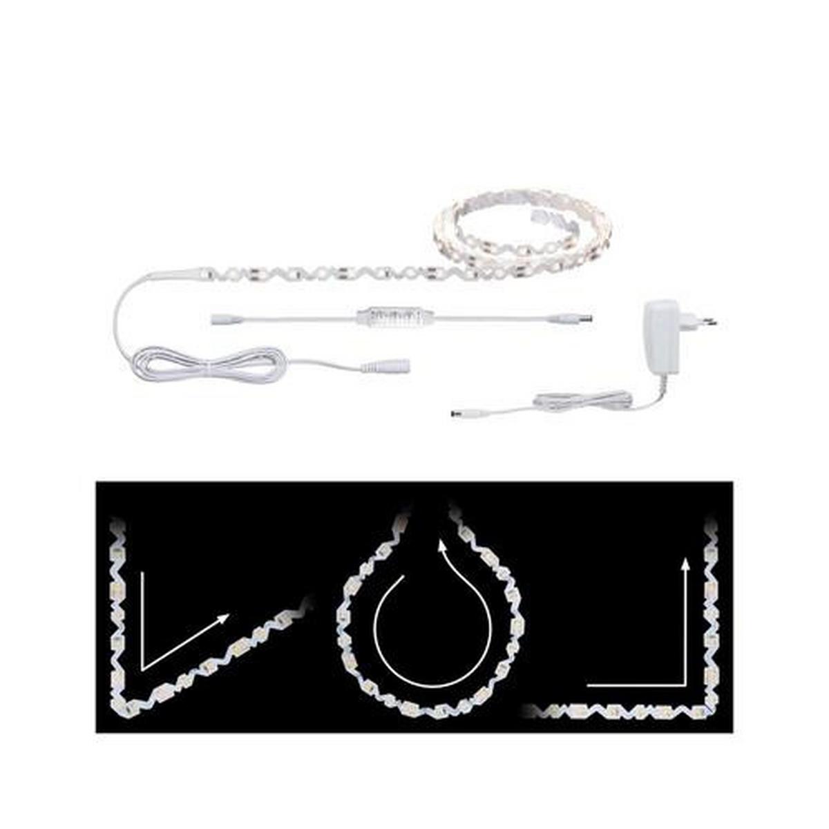 Led-streifen L: 150 Cm Stufenverstellbar - Weiß, Design, Kunststoff (150/0,9/0,15cm) - Paulmann