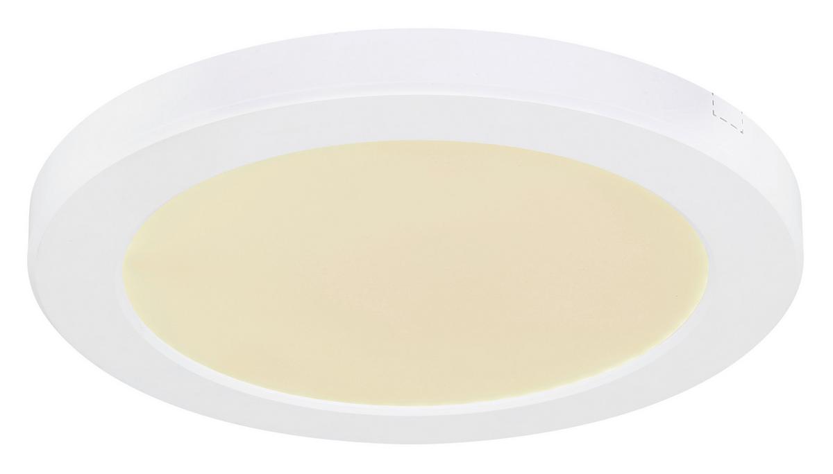 LED-Deckenleuchte Nita Ø 22 cm, Farben Fixierbar - Opal/Weiß, MODERN, Kunststoff (22/1,8cm) - Luca Bessoni