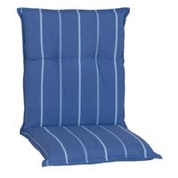 Sesselauflage Hochlehner Blau/Weiß - Blau, Basics, Textil (46/117/4cm)