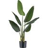 Kunstpflanze Strelitzie H: 90 cm - Schwarz/Braun, Design, Kunststoff (90cm) - P & B