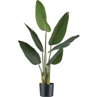 Kunstpflanze Strelitzie H: 90 cm - Schwarz/Braun, Design, Kunststoff (90cm) - P & B