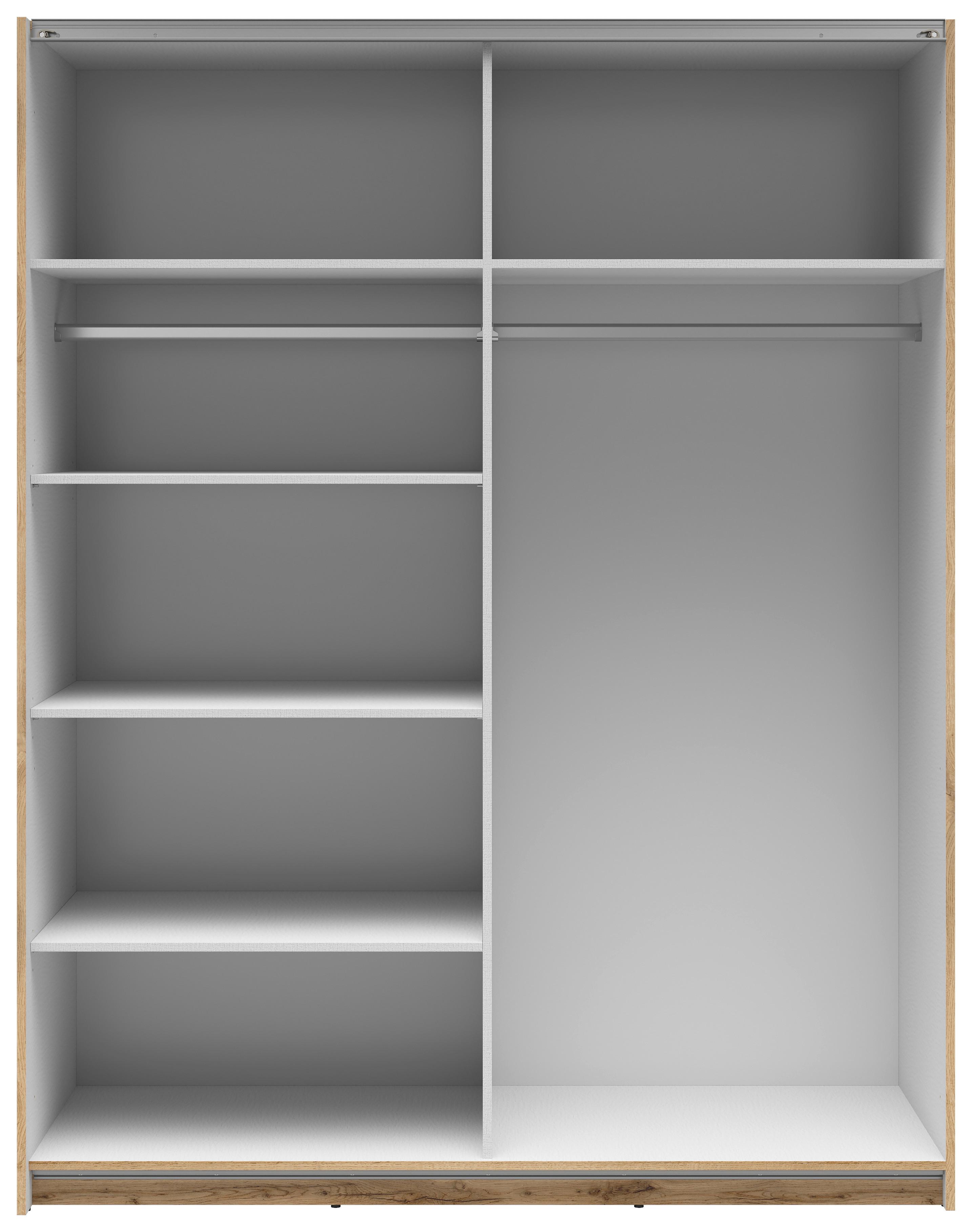 Tolóajtós Szekrény Tetrix 153/195 Cm - Wotan tölgy, Modern, faalapú anyag (153,5/195,5/60cm) - MID.YOU