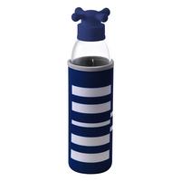 Trinkflasche Blau / Weiß 0,55 L Kunststoff/Glas - Transparent/Schwarz, Basics, Glas/Kunststoff (6,5/6,5/25,5cm) - Benetton
