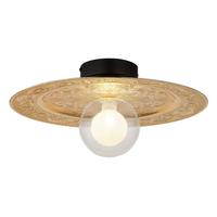 Deckenleuchte 15169dg - Klar/Goldfarben, Basics, Glas/Kunststoff (33/15cm) - Globo
