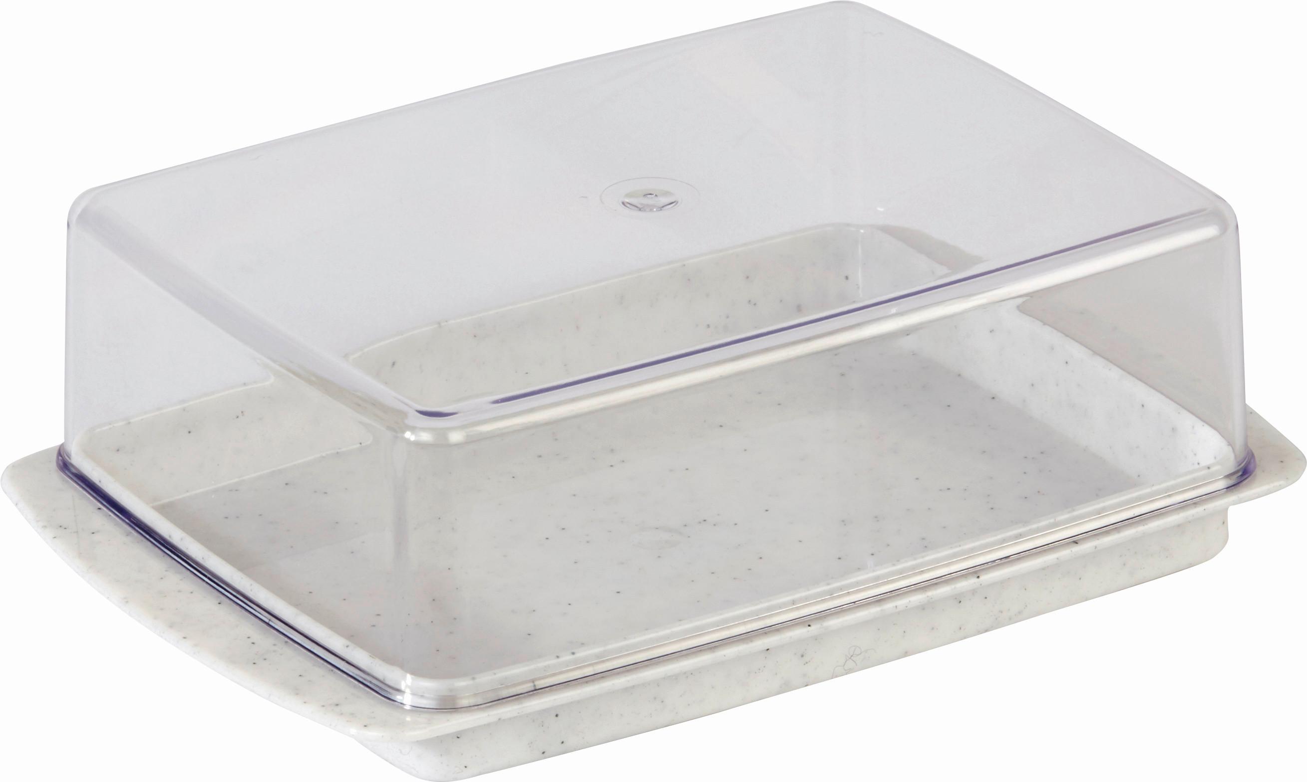 Butterdose aus Kunststoff Resi ca. 14,6/9,7/5,3 cm - Weiß, KONVENTIONELL, Kunststoff (14,6/9,7/5,3cm)