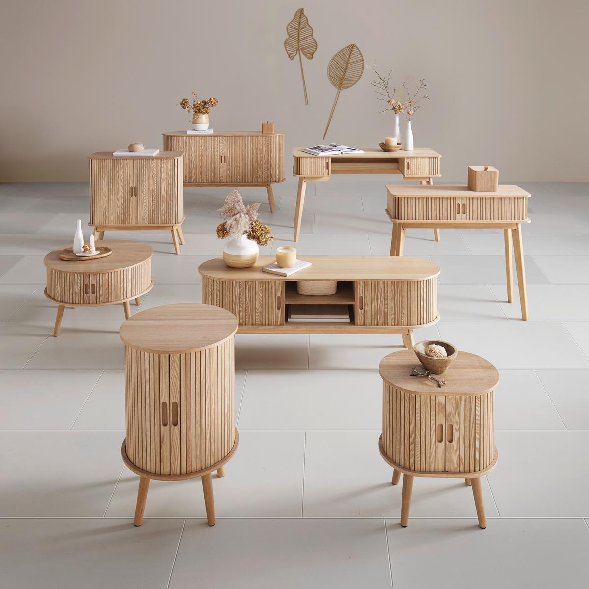 Komoda Skandy - prírodná farba, Modern, drevo/kompozitné drevo (120/80/35cm) - Premium Living