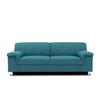 3-Sitzer-Sofa Jamie Rücken Echt Petrol Webstoff - Chromfarben/Petrol, KONVENTIONELL, Textil (190/72/80cm) - MID.YOU