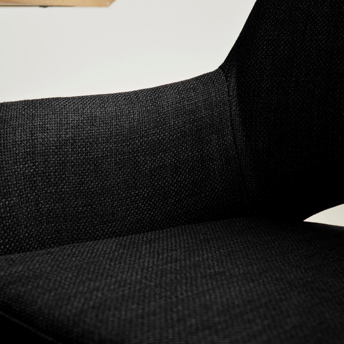 Armlehnstuhl Brest Schwarz B: 60 cm - Schwarz, MODERN, Textil/Metall (60/88/63,5cm) - MID.YOU