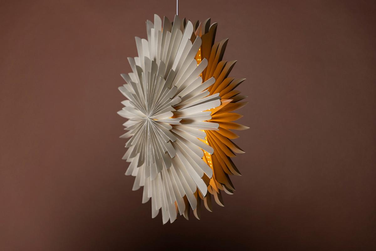 Hängeleuchte Sälen - Beige, Basics, Papier (60/60/21cm) - P & B