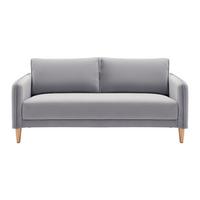 Pohovka LIVIA šedá - šedá/přírodní barvy, Moderní, dřevo/textil (176/78/76cm) - Bessagi Home
