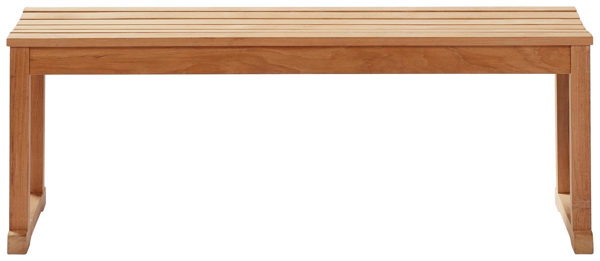 Sitzbank Echtholz Teakfarben Vega BxHxT: 120x43x40 cm - Teakfarben, KONVENTIONELL, Holz (120/43/40cm) - MID.YOU