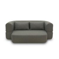 Schlafsofa Dunkelgrau B: 208 Cm - Dunkelgrau/Schwarz, Design, Textil (208/78/115cm) - MID.YOU