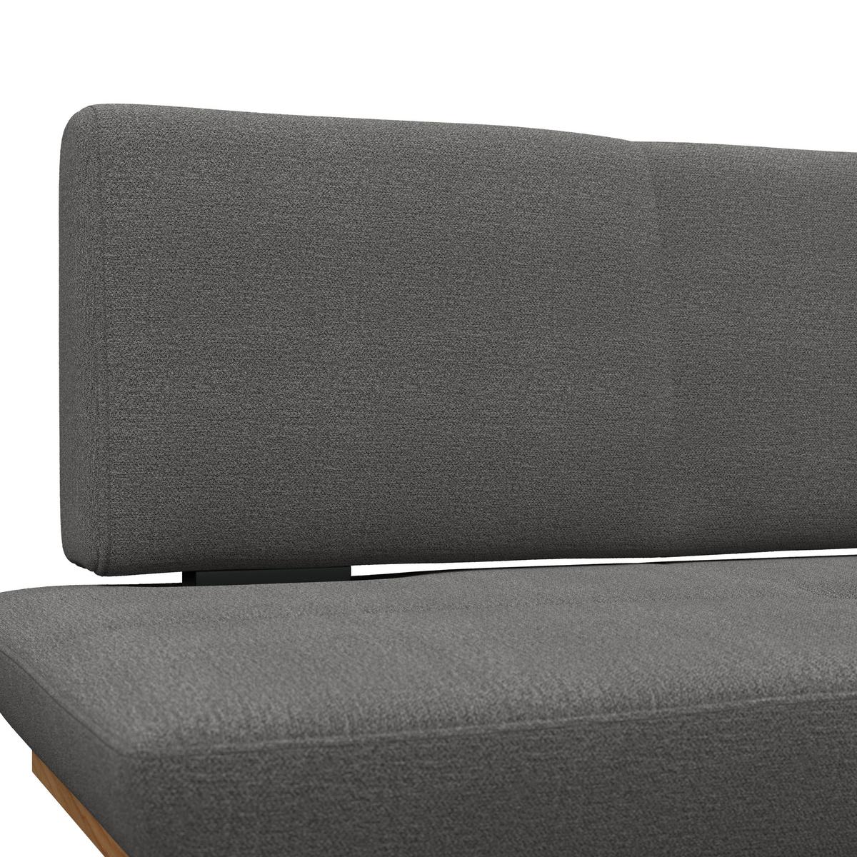 Sitzbank Tristan Webstoff anthrazit, B: 170cm - Anthrazit/Schwarz, MODERN, Holz/Textil (170/48/90cm) - James Wood