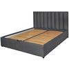 Polsterbett Mit Lattenrost 140x200 Cm Nairobi Anthrazit - Anthrazit/Schwarz, Basics, Holz/Textil (158/112/221cm) - MID.YOU