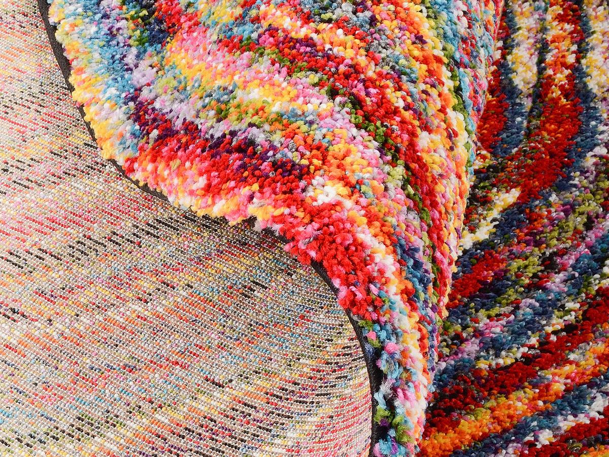 Webteppich Sixteen Round Multicolor Rund Ø 200 cm - Multicolor, Trend, Textil (200cm)