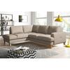 Ecksofa Fargo Hellgrau B: 190x234 Cm - Buchefarben/Hellgrau, Design, Leder/Textil (190/234cm) - Livetastic
