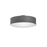 Deckenleuchte Ø 50 Cm Mit Textilschirm Rund - Grau/Nickelfarben, Basics, Textil/Metall (50/17cm) - Trio Leuchten