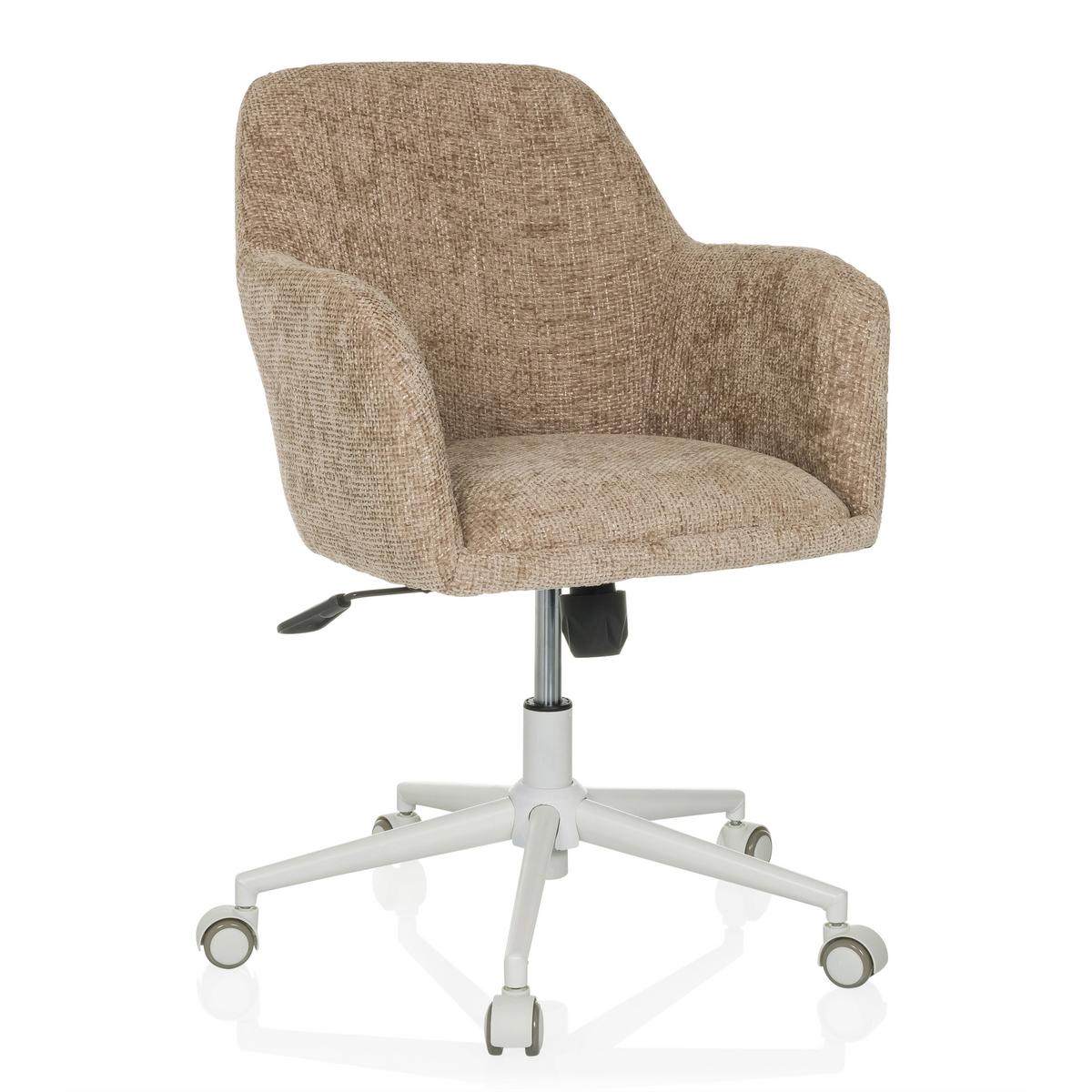 Drehstuhl Solao Home Beige B: 58 cm - Beige/Weiß, MODERN, Kunststoff/Textil (58/78/60cm) - MID.YOU
