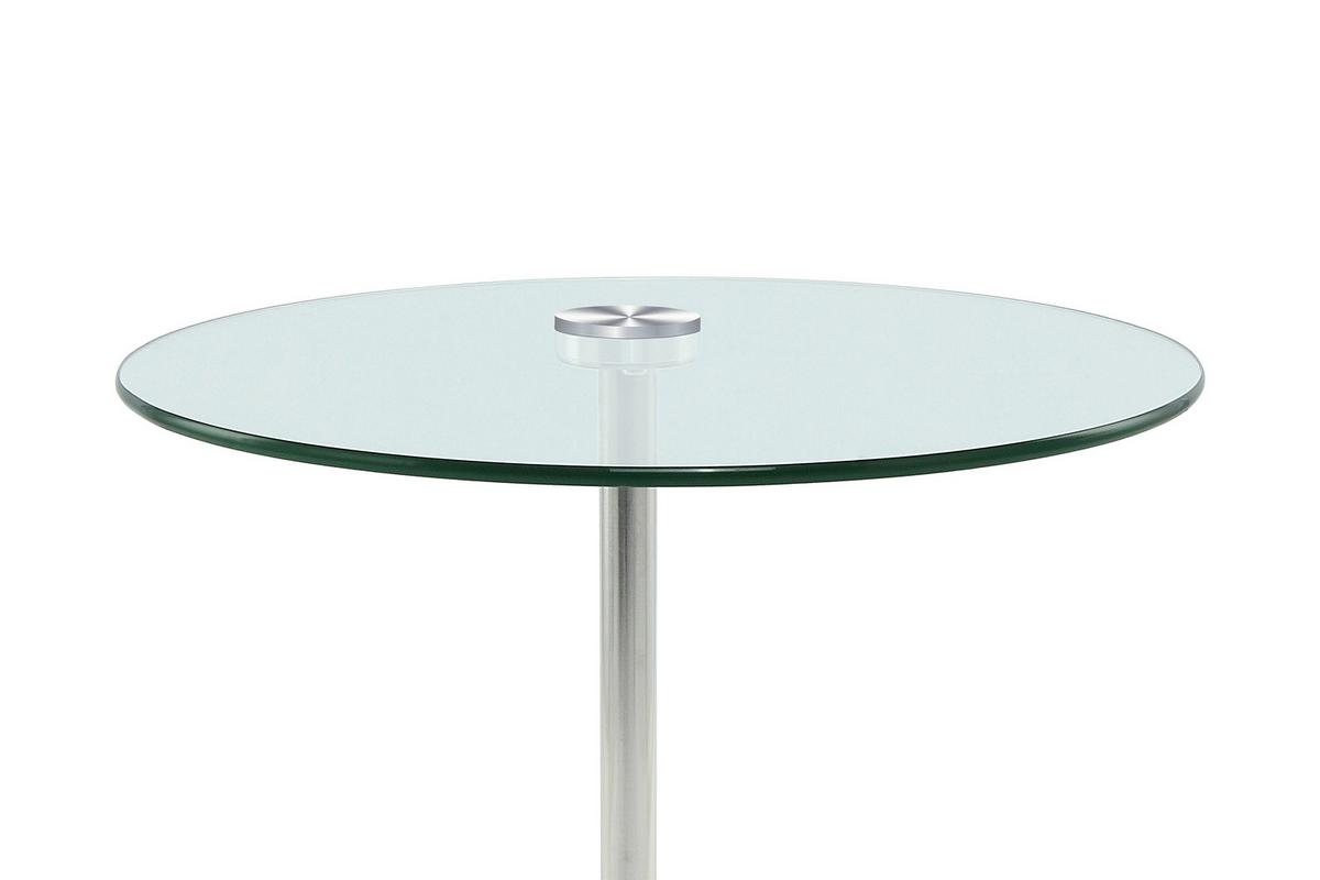 Beistelltisch Rosario 525 Schwarz/silberfarben B: 44 Cm - Silberfarben/Schwarz, Design, Glas/Stein (44/44/50cm) - Kayoom