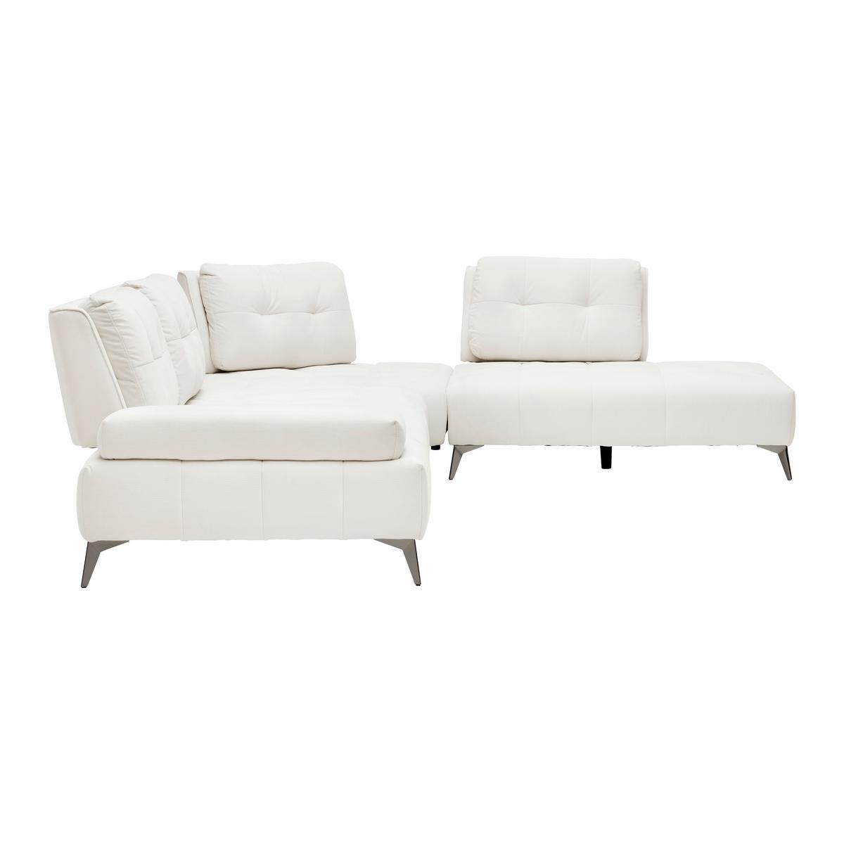 Sedací souprava ESTELLA krémová barva - krémová/tmavě šedá, Moderní, kov/dřevo (326/85/270cm) - Bessagi Home