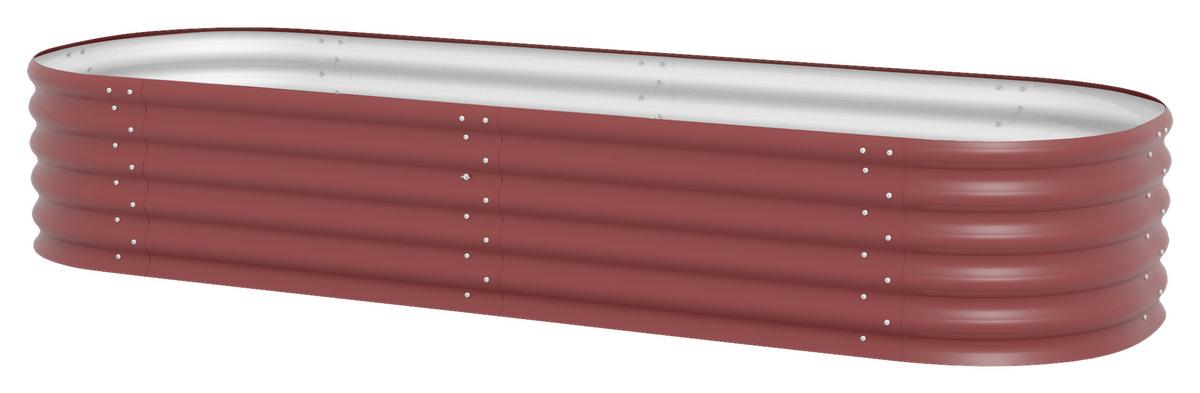 Hochbeet Vita 401 80x40,1x80 cm Oval Rot - Rot, Basics, Metall (80/40,1/80cm)