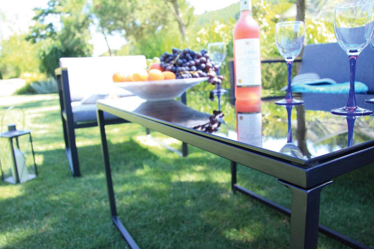 Loungegarnitur 5-tlg. Acamp Metall/textil Mit Kissen - Anthrazit, Basics, Textil/Metall - Acamp