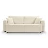 Schlafsofa Point Creme B: 250cm - Creme/Schwarz, Basics, Holz/Textil (250/95/99cm) - MID.YOU