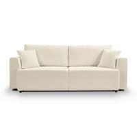 Schlafsofa Point Creme B: 250cm - Creme/Schwarz, Basics, Holz/Textil (250/95/99cm) - MID.YOU