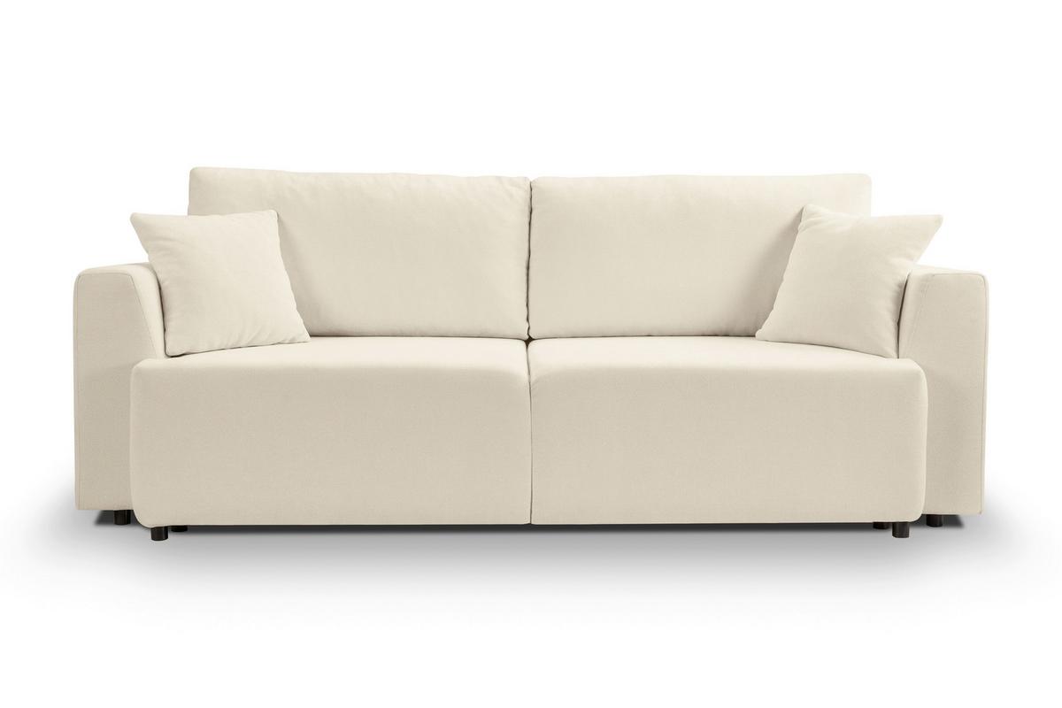 Schlafsofa Point Creme B: 250cm - Creme/Schwarz, Basics, Holz/Textil (250/95/99cm) - MID.YOU