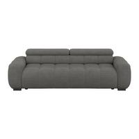 Bigsofa Bull Webstoff anthrazit, B: 248 cm - Anthrazit/Schwarz, Design, Textil (248/77-97/108cm) - Luca Bessoni