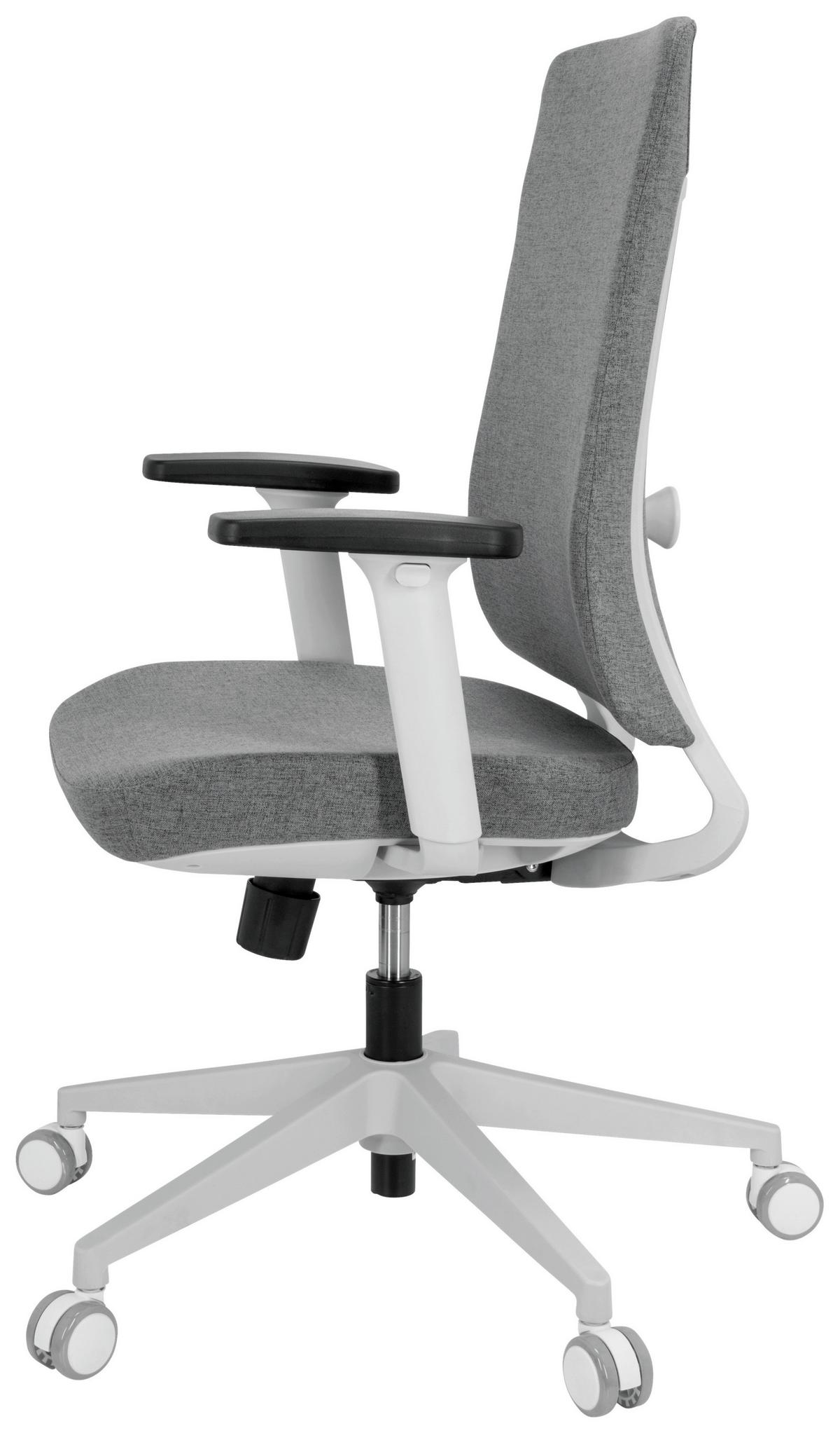 Drehstuhl Comfio Wp Grau Bis 120 Kg - Schwarz/Grau, Basics, Kunststoff/Textil (66/104/58cm) - MID.YOU