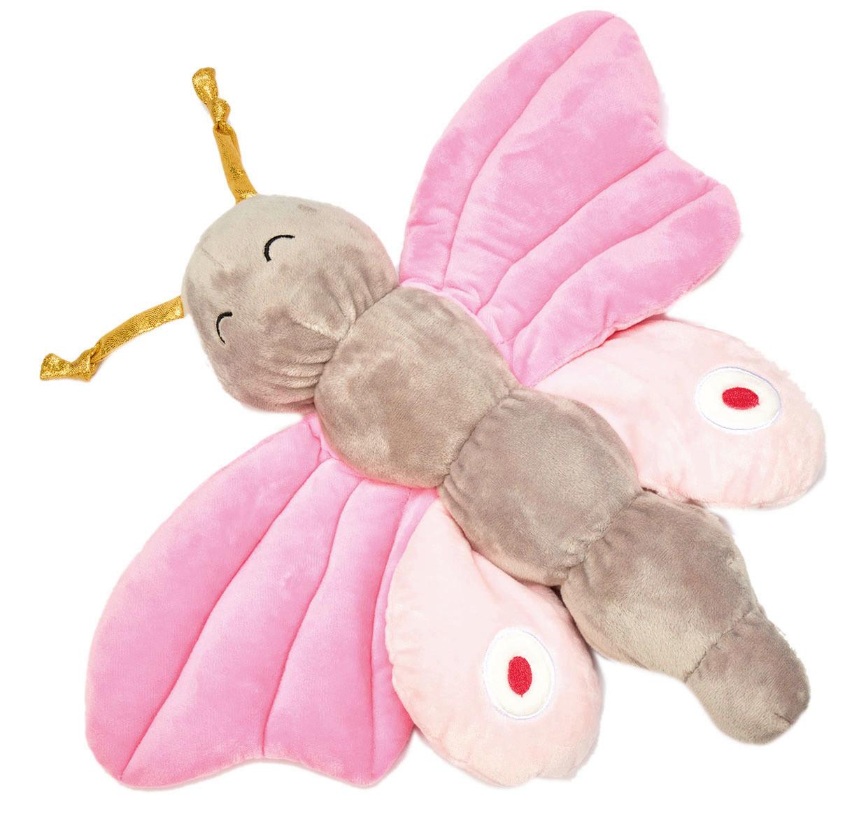Plüschtier Schmetterling - Rosa/Grau, Trend, Textil (30cm)