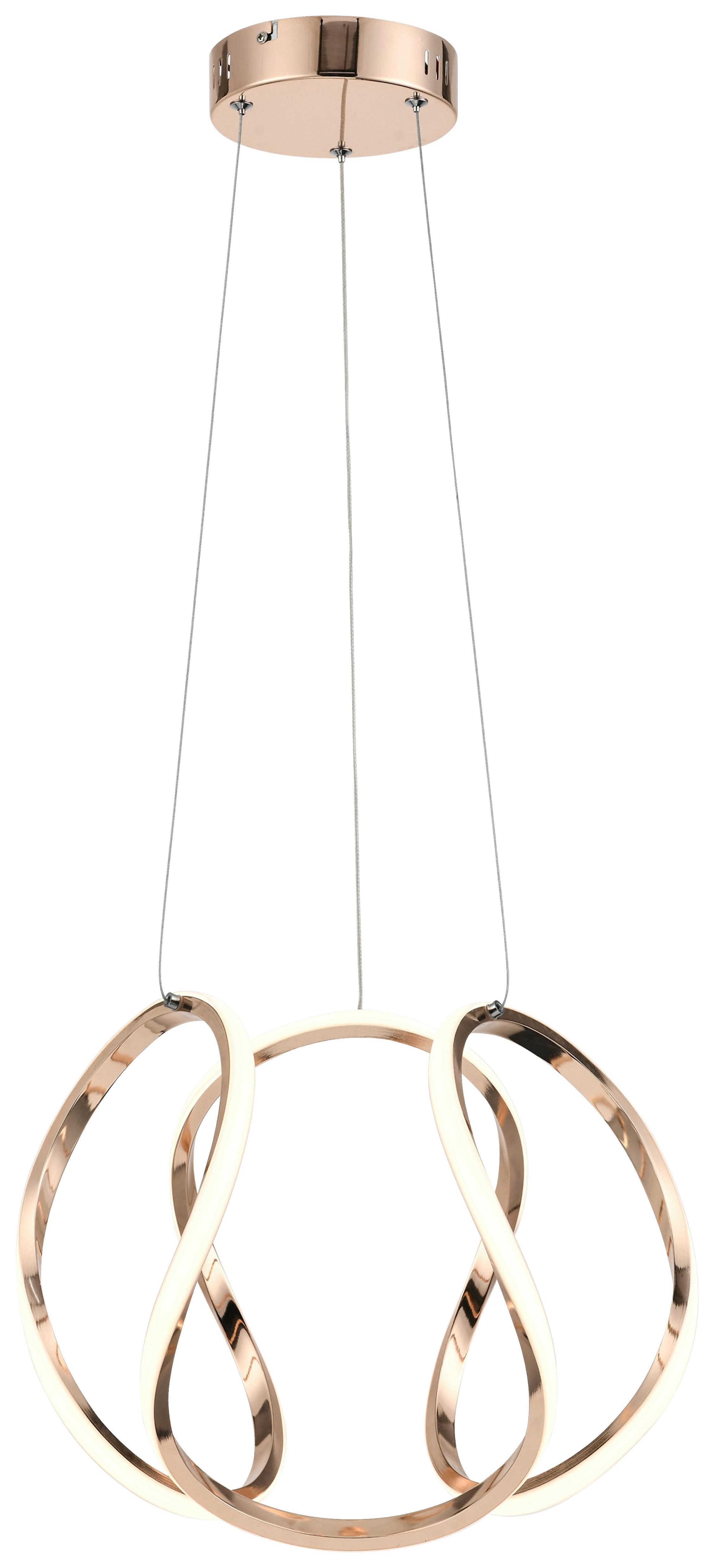 LED-Hängeleuchte Sara - Goldfarben, MODERN, Kunststoff/Metall (35/120cm) - Luca Bessoni