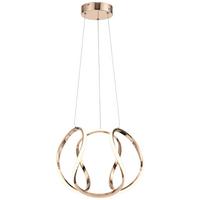 LED-Hängeleuchte Sara - Goldfarben, MODERN, Kunststoff/Metall (35/120cm) - Luca Bessoni