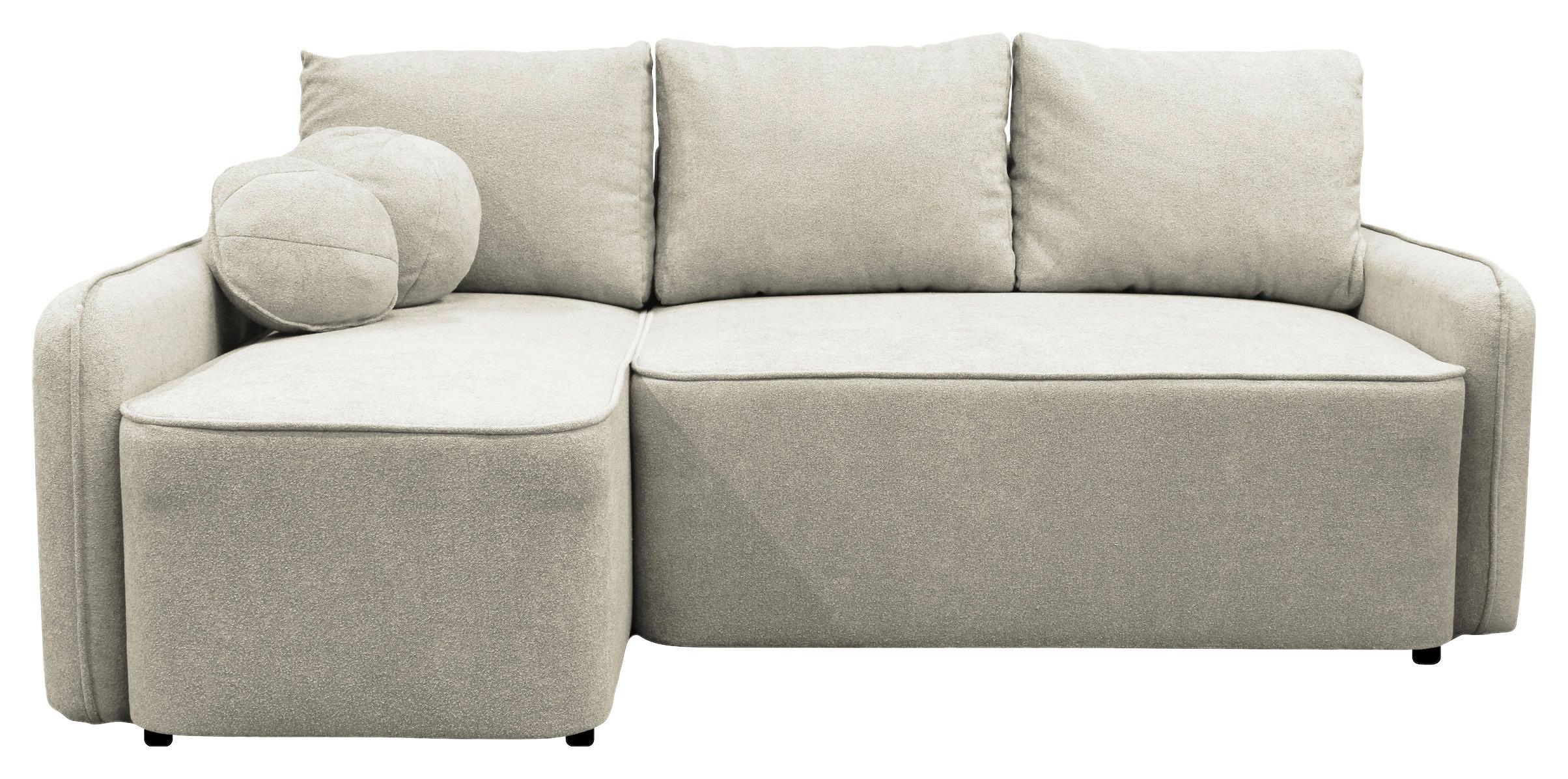 Ecksofa Fancy Creme 143x209 cm - Creme/Schwarz, Design, Textil (143/209cm) - MID.YOU