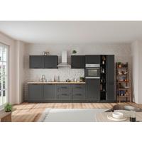 Küchenzeile Meran Mit Geräten B: 360 Cm Grau/eiche Dekor - Eiche Wotan/Grau, LIFESTYLE, Holzwerkstoff (360cm) - Held