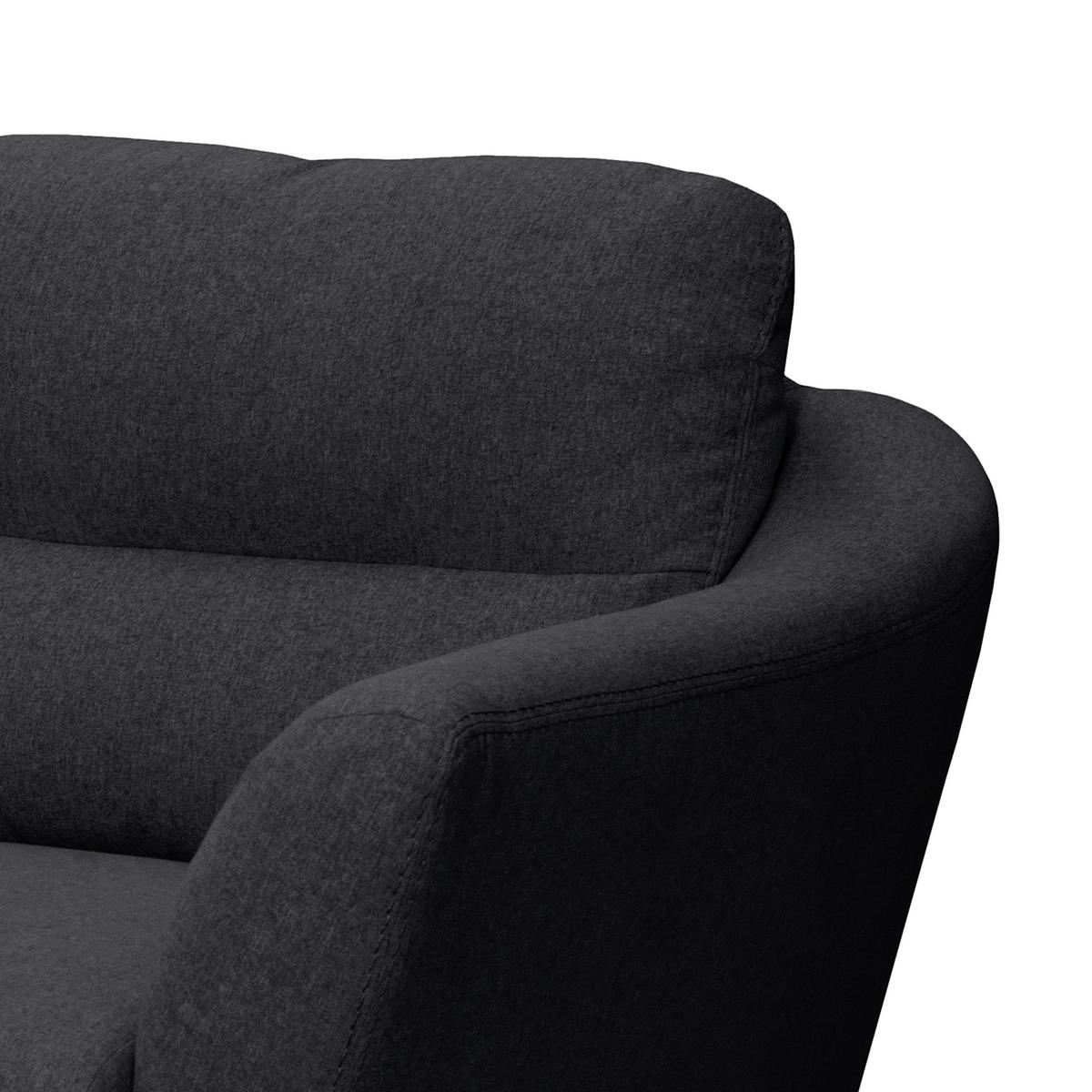 3-Sitzer-Sofa Tromso Anthrazit B: 209 cm - Anthrazit/Buchefarben, Design, Textil (209/87/88cm) - Livetastic