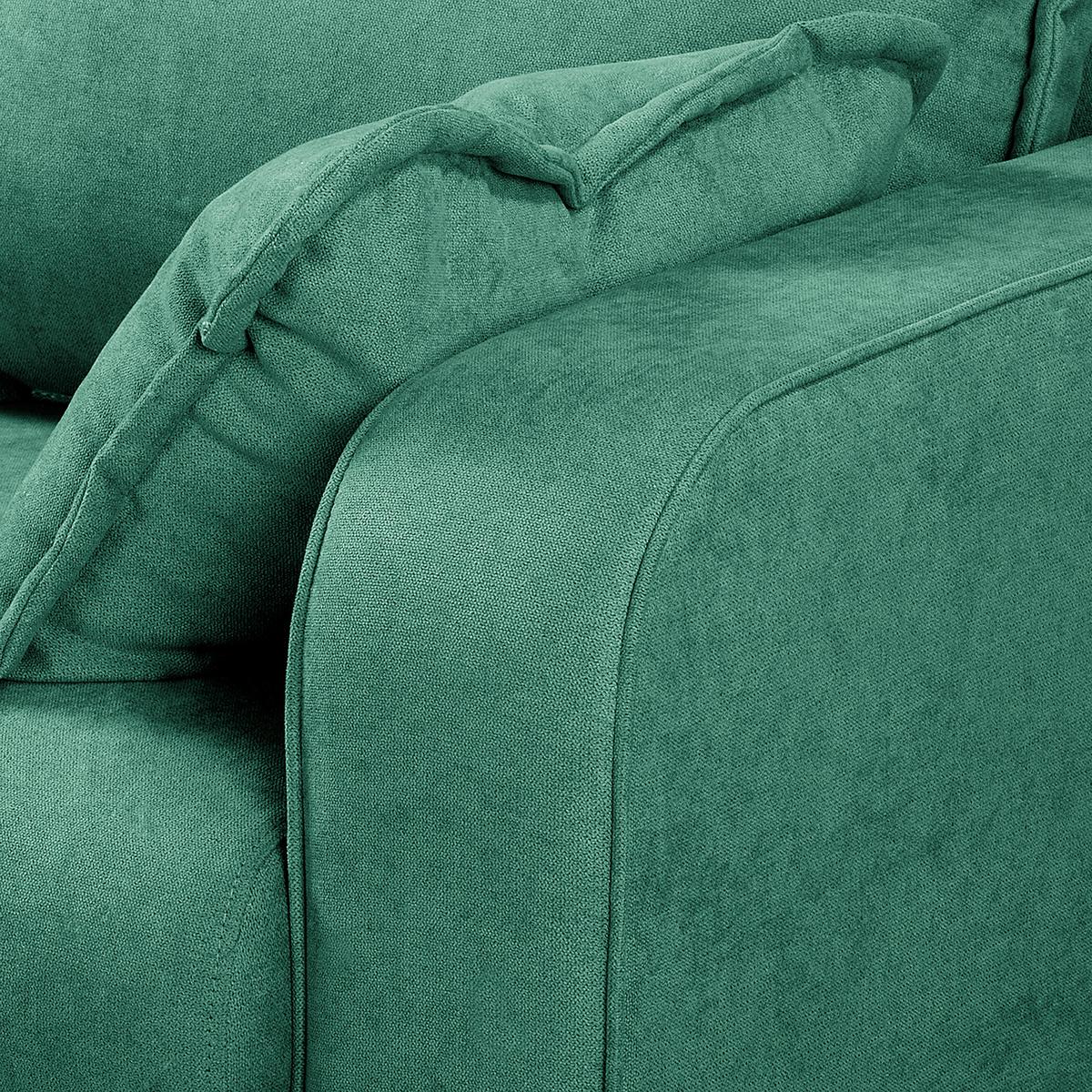 Ecksofa Beata Mintgrün S: 150x230 cm - Wengefarben/Mintgrün, Design, Textil (150/230cm) - Livetastic