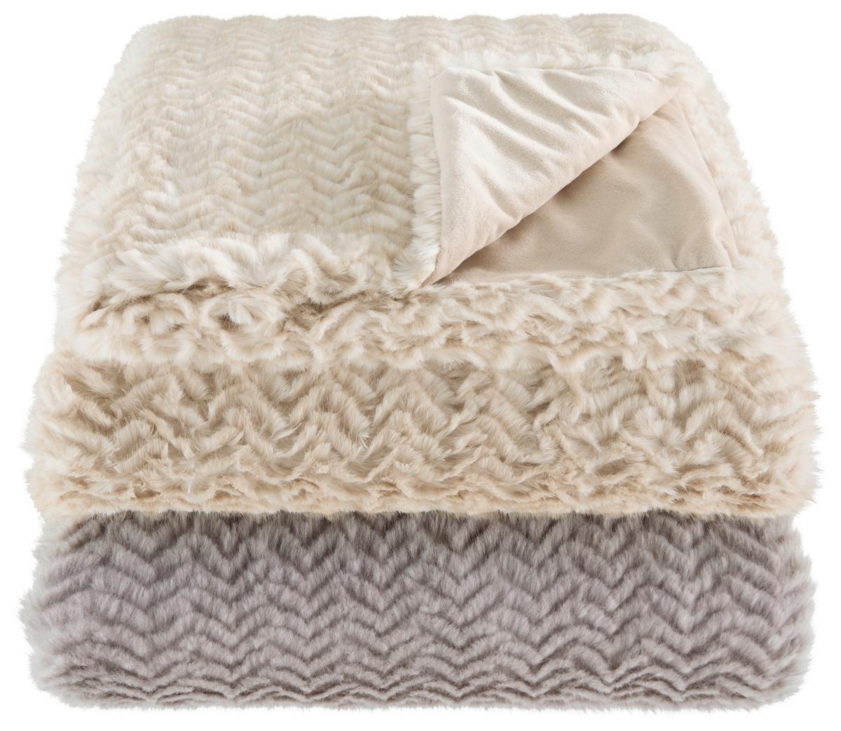 KUSCHELDECKE OTTAWA - Beige, MODERN, Textil (140/190cm) - Luca Bessoni