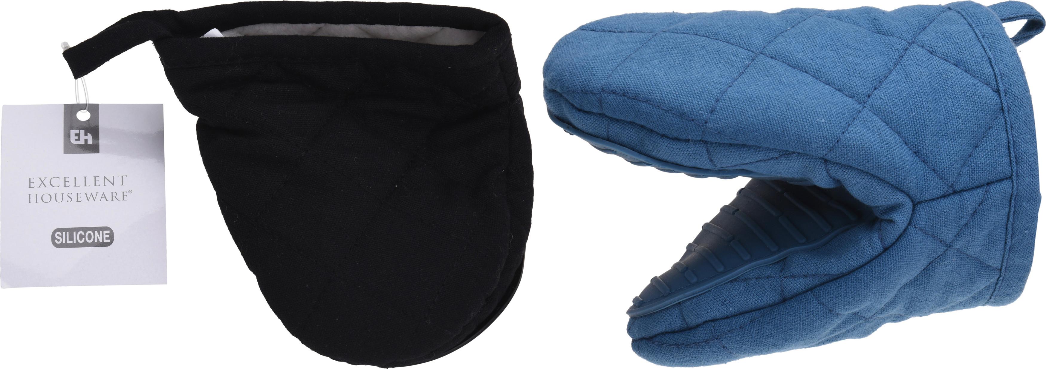 Edényfogó Kesztyű 529001690 - fekete/kék, Konventionell, műanyag/textil (14/12/4cm)