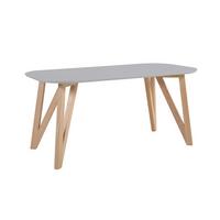 Esstisch Eiche Massiv/Grau 180x90 - Naturfarben/Grau, MODERN, Holz/Holzwerkstoff (180/90/76cm) - Livetastic