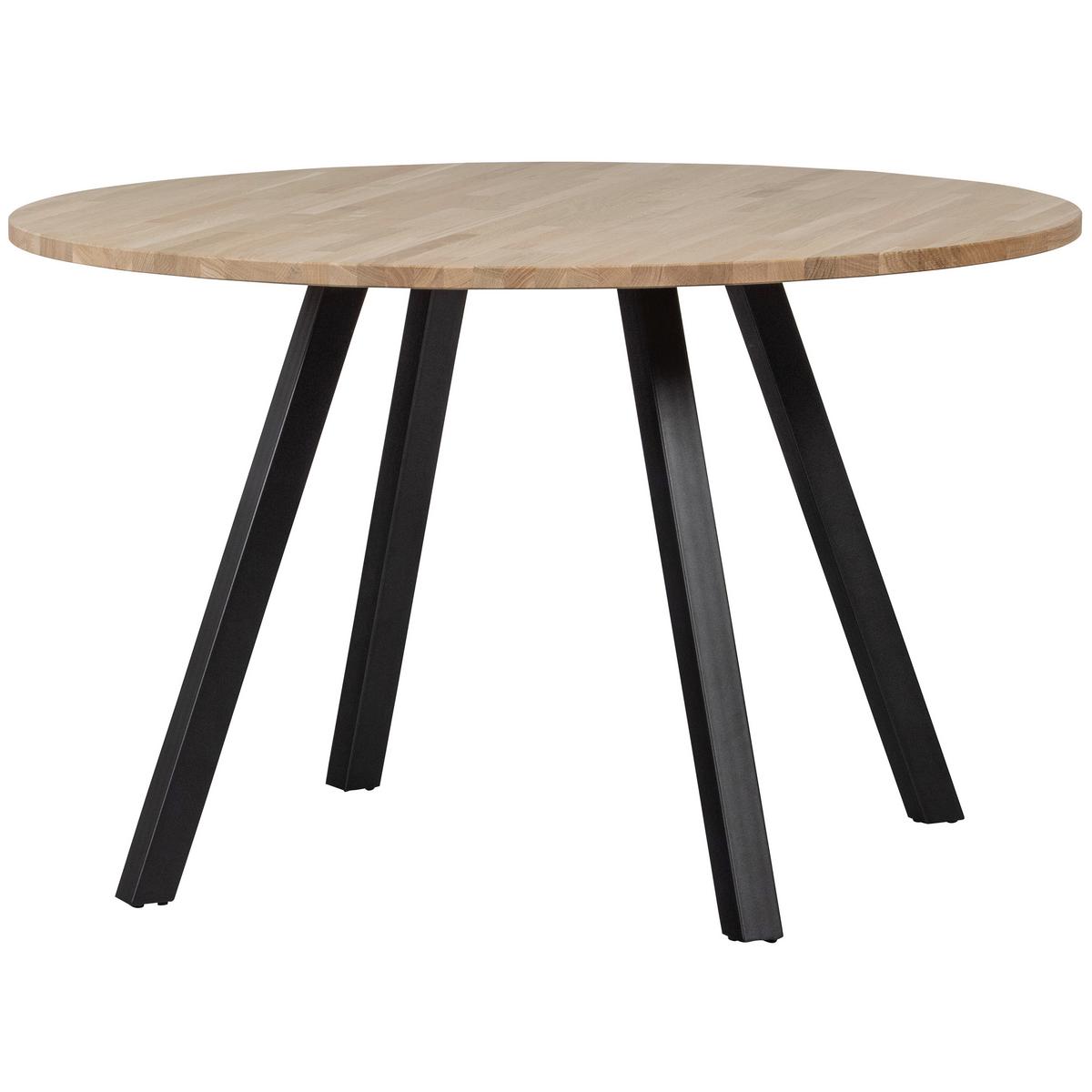 Esstisch Tablo Eichefarben L: 120 Cm - Eichefarben/Schwarz, Design, Holz/Metall (120/120/75cm) - Livetastic