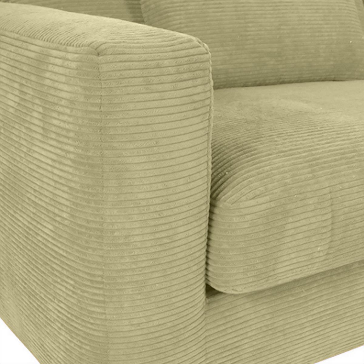 Bigsofa Manolis Hellgrün B: 260 cm - Schwarz/Hellgrün, KONVENTIONELL, Textil (260/66/115cm) - MID.YOU